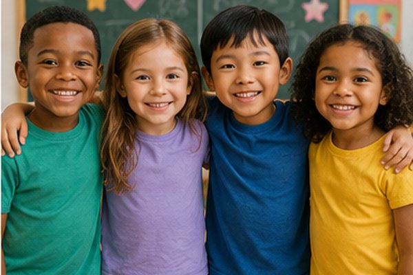 Diverse preschool friends at Marietta Academy